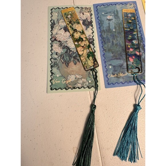 Oil Painting Bookmarks with Tassel Lot Of 5. Each Package includes 4 - Picture 12 of 16